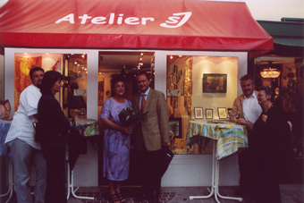 Sigrid Jonak und Hans-Stefan Hintner, Eröffnung, Atelier/offene Werkstatt Mödling